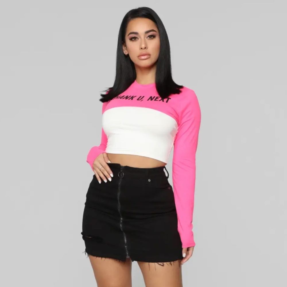 Thank U, Next Cropped Long Sleeve